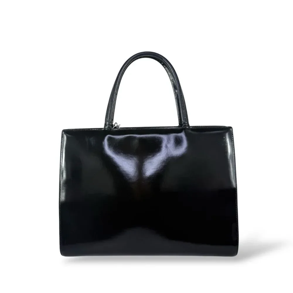 Christian DIOR Black Leather Lady D Tote